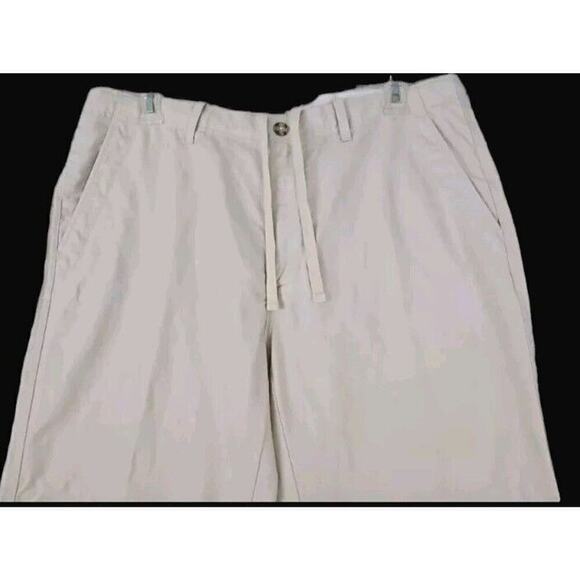 Roundtree & Yorke ~Men's 38x32~ Off-White Linen Blend Comfort Relax Casual Pants - Picture 4 of 11